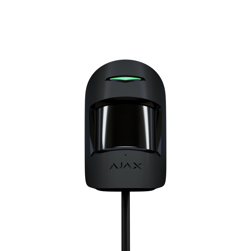 Провідний датчик руху та розбиття скла Ajax CombiProtect Fibra Black (44390.06.BL1)