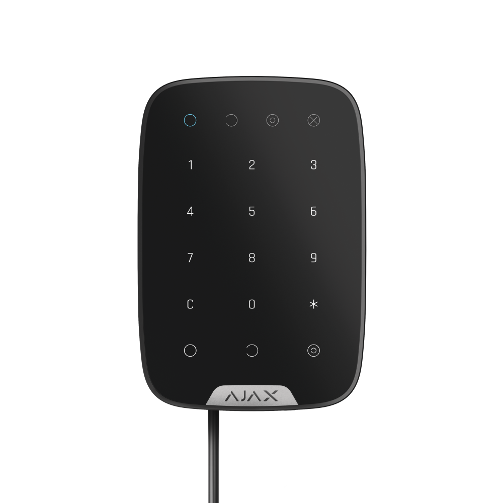 Дротова сенсорна клавіатура Ajax KeyPad Fibra Black (44400.12.BL1)