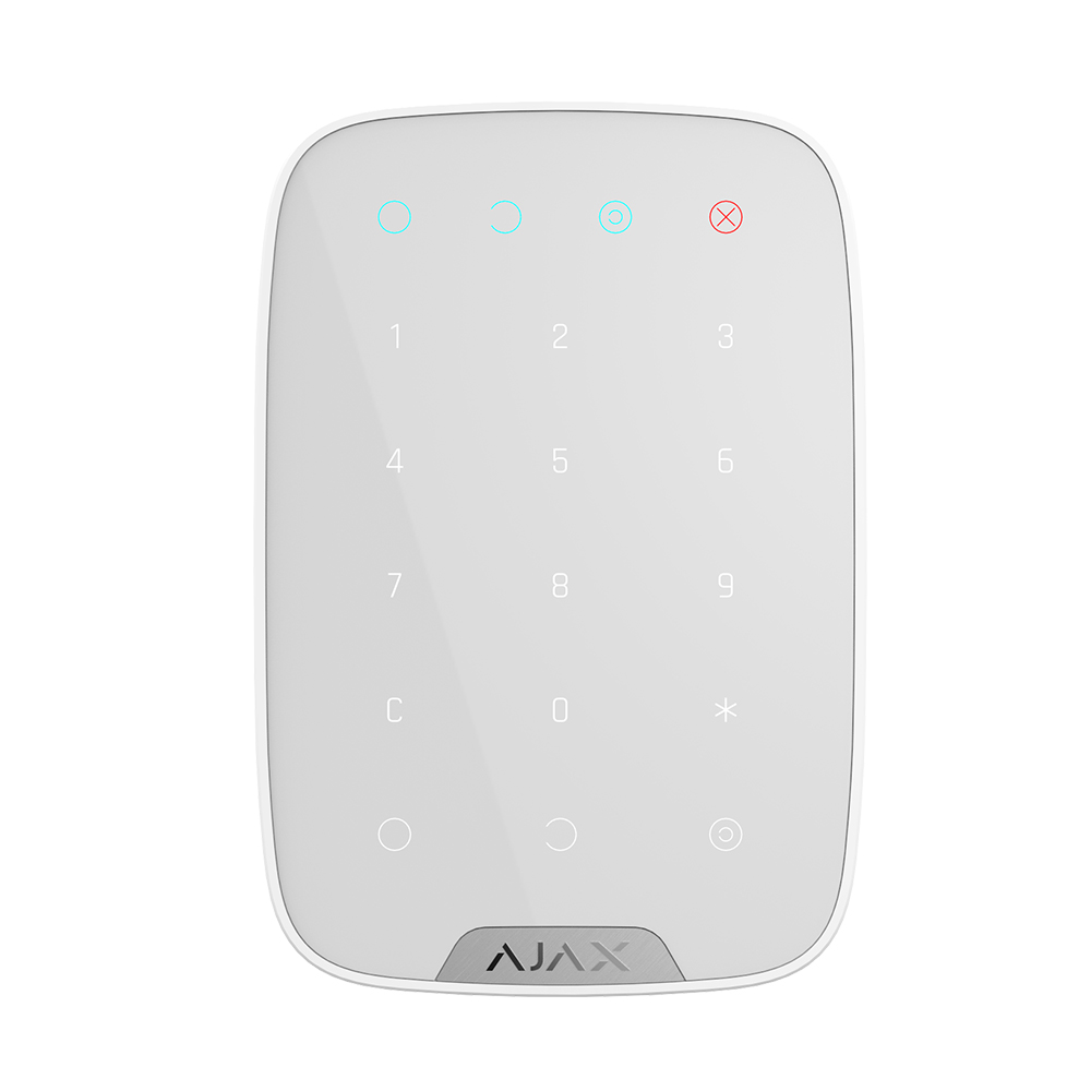 Бездротова сенсорна клавіатура Ajax KeyPad White (38249.12.WH1)