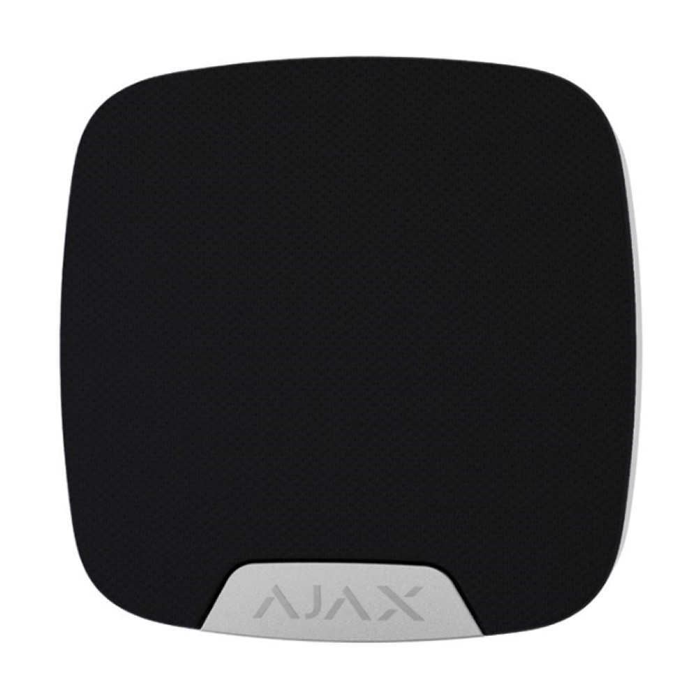 Дротова сирена з клемою для зовнішнього світлодіоду Ajax HomeSiren Fibra Black (143559.11.BL1)