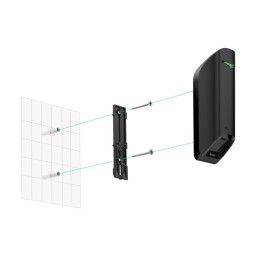 Кріпильна панель SmartBracket для MotionProtect Curtain чорна Ajax Black (21673.36.BL) Кріпильна панель SmartBracket для MotionProtect Curtain чорна Ajax Black (21673.36.BL)