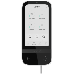 Дротова клавіатура з сенсорним екраном Ajax KeyPad TouchScreen Fibra White (81718.226.WH1) Дротова клавіатура з сенсорним екраном Ajax KeyPad TouchScreen Fibra White (81718.226.WH1)