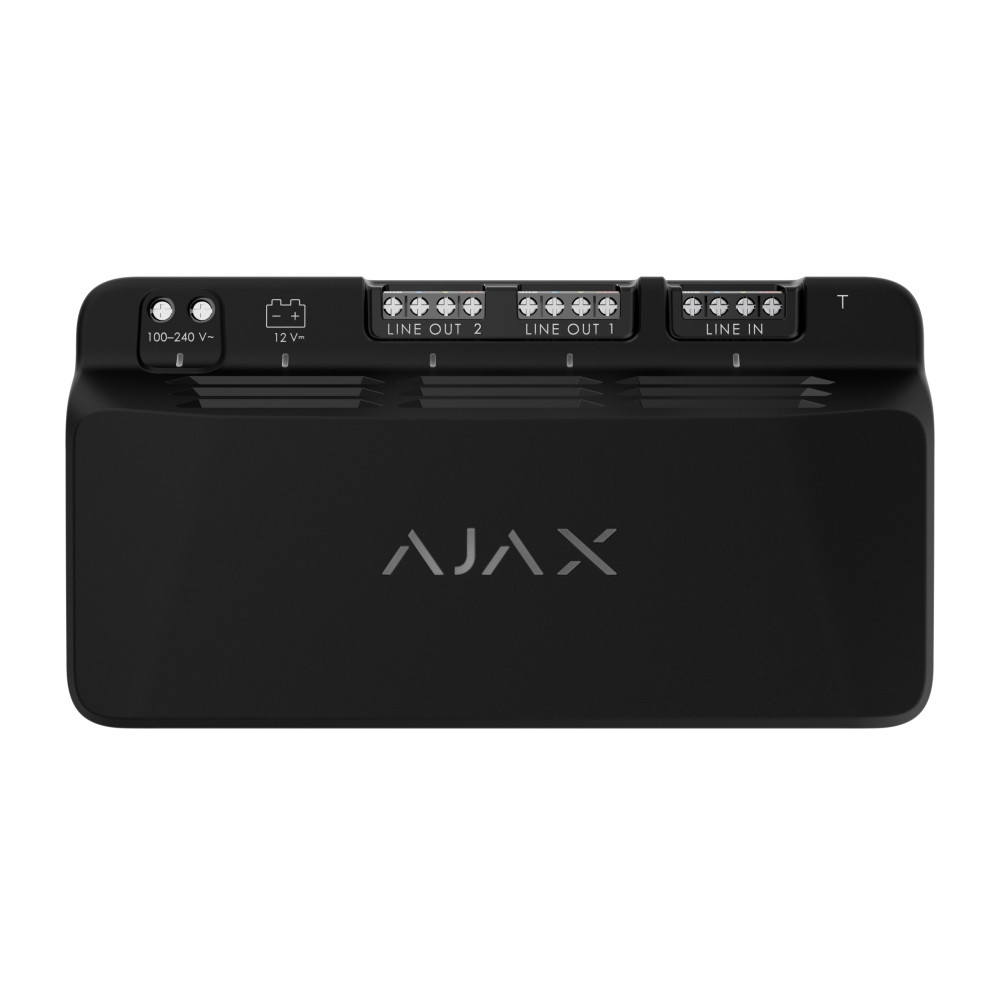 Модуль для додаткового живлення Ajax Superior LineSupply (75 W) Fibra Black (117732.181.BL1)