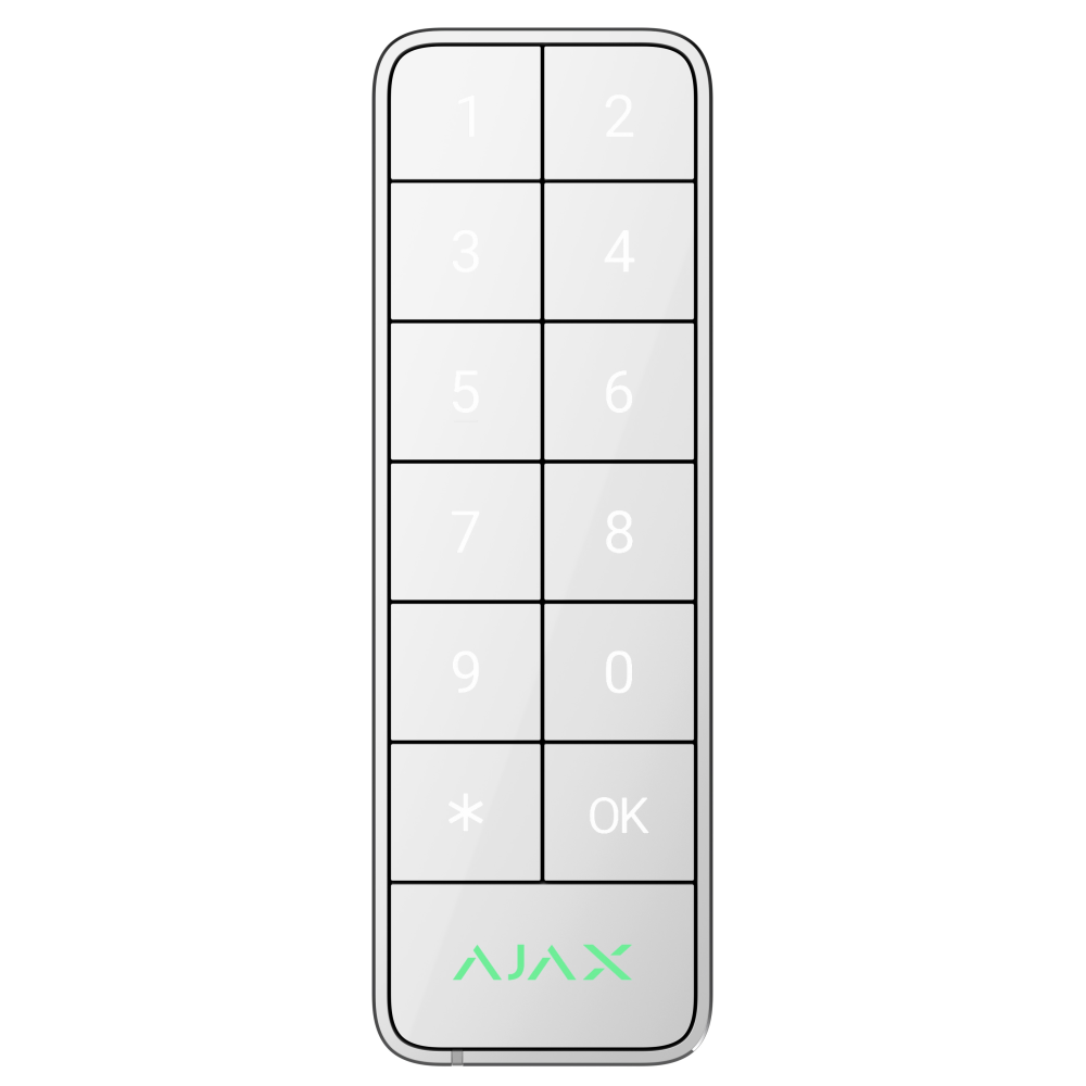 Дротова клавіатура Ajax Superior KeyPad Outdoor Fibra White (117759.285.WH)