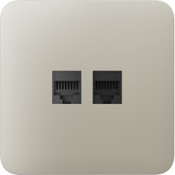Передня панель для вбудованої інтернет-розетки Ajax SoloCover (LAN) Ivory (126189.317.IV)