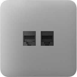 Передня панель для вбудованої інтернет-розетки Ajax SoloCover (LAN) Fog (126192.317.FG)