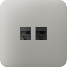 Передня панель для вбудованої інтернет-розетки Ajax SoloCover (LAN) Oyster (126193.317.OY)