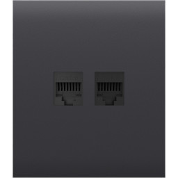 Передня панель для вбудованої інтернет-розетки Ajax CenterCover (LAN) Graphite (126199.318.GP)