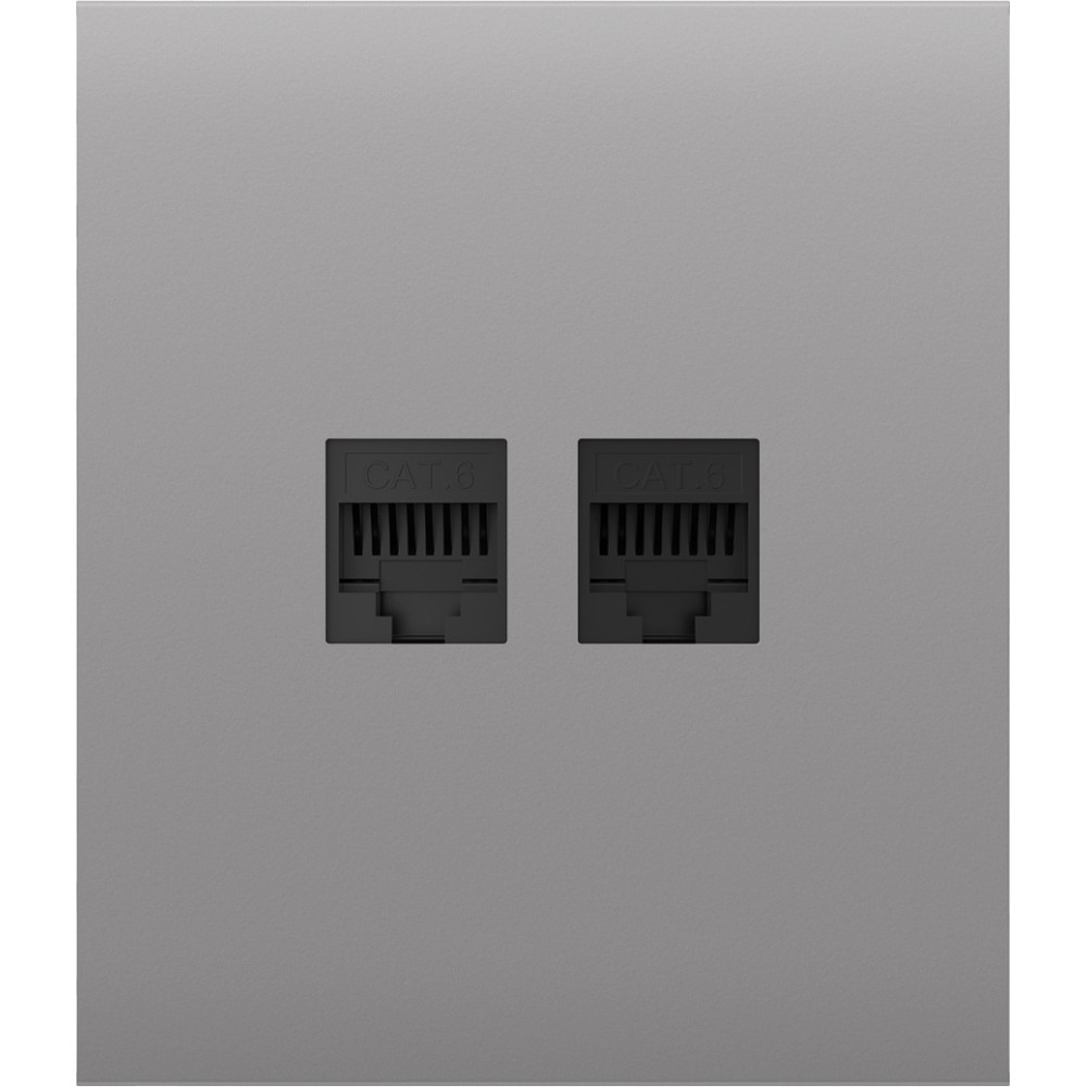 Передня панель для вбудованої інтернет-розетки Ajax CenterCover (LAN) Fog (126200.318.FG)