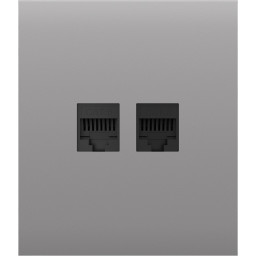Передня панель для вбудованої інтернет-розетки Ajax CenterCover (LAN) Fog (126200.318.FG)