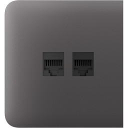 Бічна панель для вбудованої інтернет-розетки Ajax SideCover (LAN) Grey (126214.319.GR)