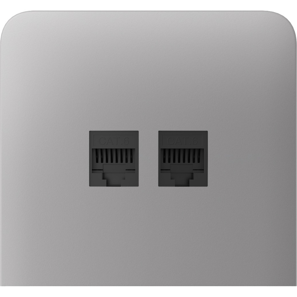Бічна панель для вбудованої інтернет-розетки Ajax SideCover (LAN) vertical Fog (126224.319.FG)