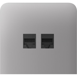 Бічна панель для вбудованої інтернет-розетки Ajax SideCover (LAN) vertical Fog (126224.319.FG)