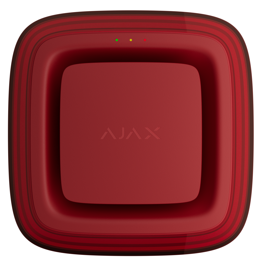 Бездротовий адресний пожежний оповіщувач світловий Ajax EN54 FireProtect (VAD) Jeweller Red (118607.277.RD1)