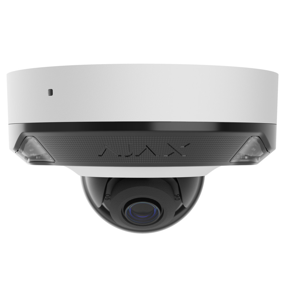 Дротова охоронна IP-камера Ajax DomeCam Mini HL (8 Mp/2,8 mm) White (126273.214.WH1)