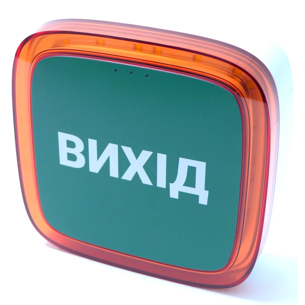 Бездротовий адресний пожежний оповіщувач світлозвуковий Ajax EN54 FireProtect (Sounder/VAD) "ВИХІД" White (161304.279.WH1)