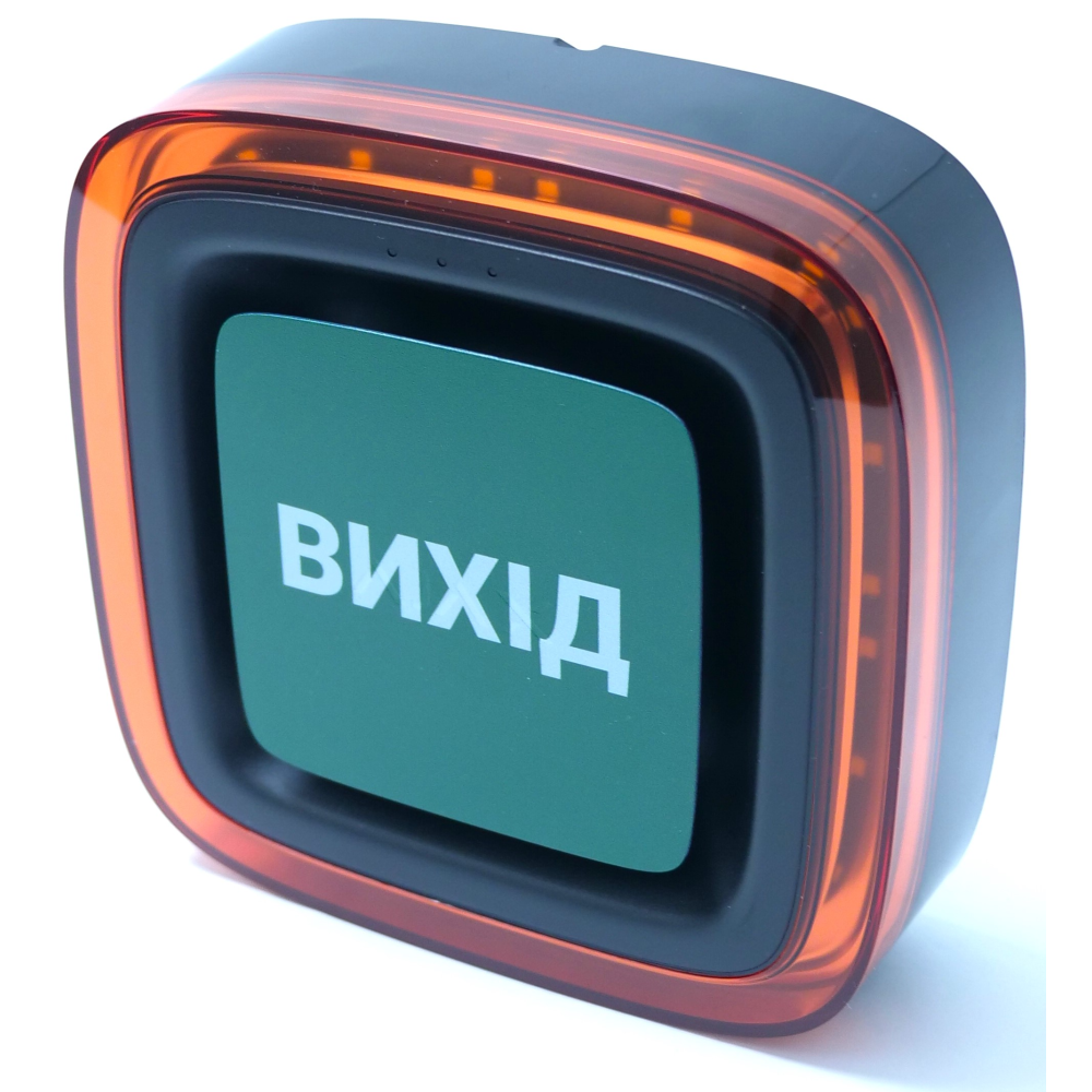 Бездротовий адресний пожежний оповіщувач світловий Ajax EN54 FireProtect (VAD) "ВИХІД" Black (161311.277.BL1)