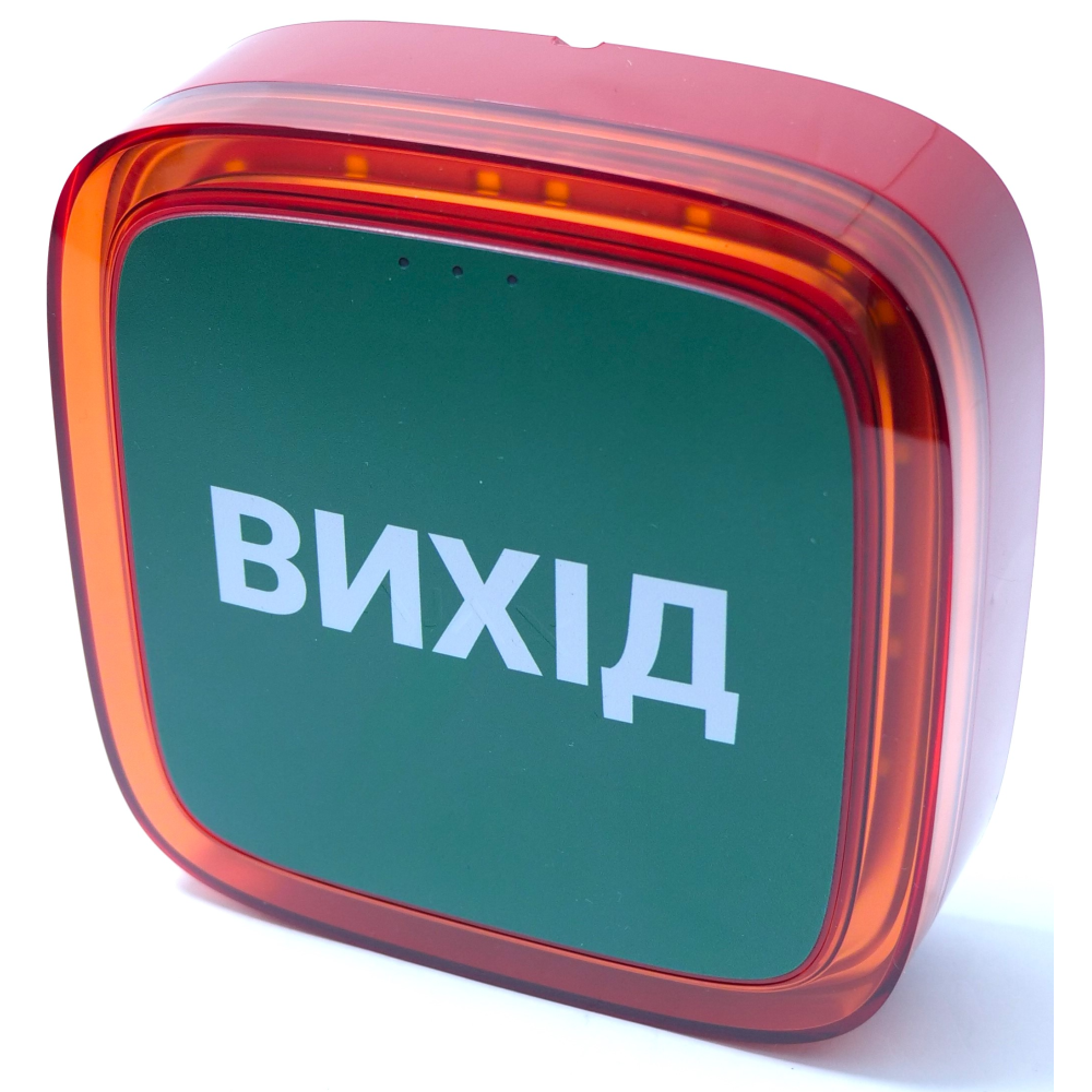 Бездротовий адресний пожежний оповіщувач світловий Ajax EN54 FireProtect (VAD) "ВИХІД" Red (161312.277.RD1)