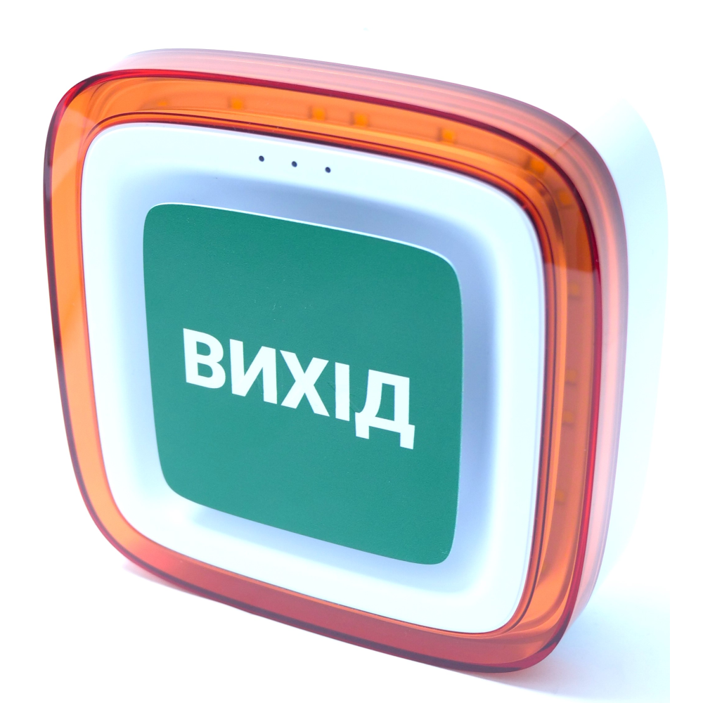 Бездротовий адресний пожежний оповіщувач світловий Ajax EN54 FireProtect (VAD) "ВИХІД" White (161310.277.WH1)