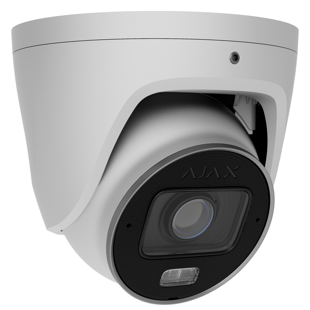 Дротова IP-камера відеоспостереження Ajax TurretCam HLVF (5 Mp) White (126281.197.WH1)