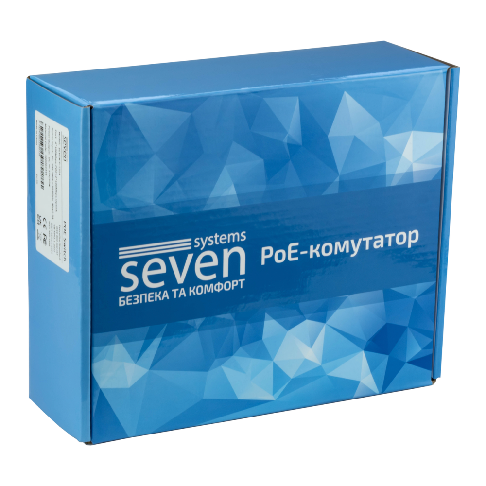PoE коммутатор 4 порта SEVEN P-7324 (POE: 4, UP: 2)