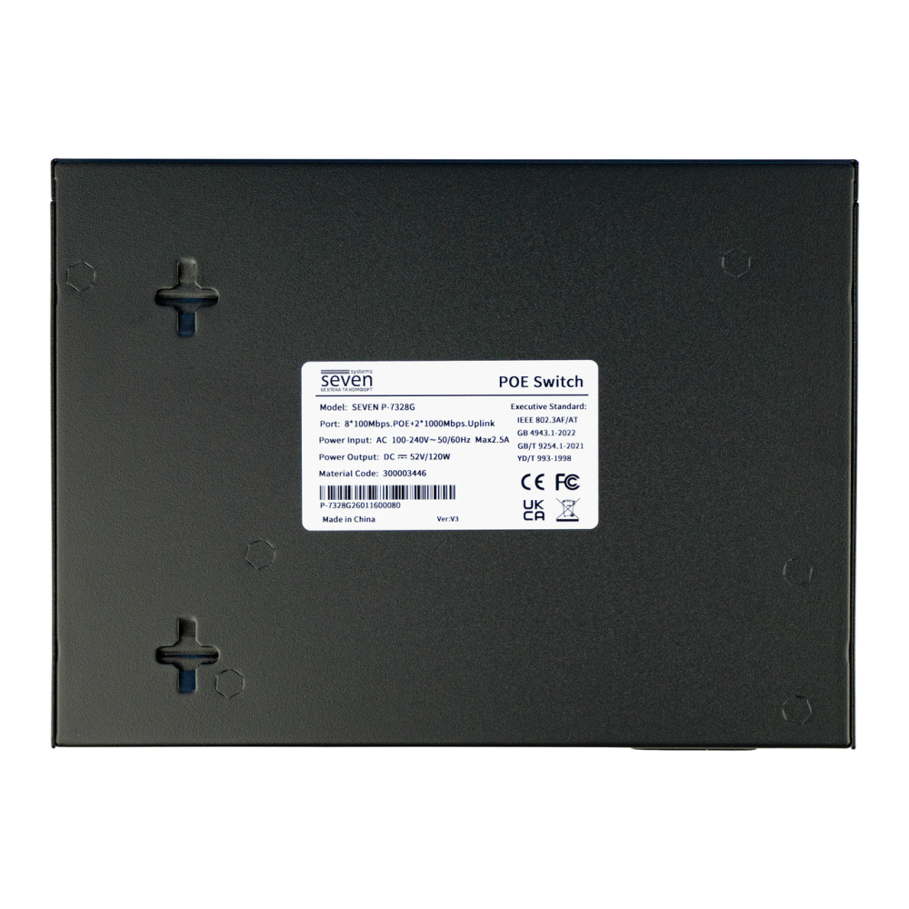 PoE коммутатор 8 портов SEVEN P-7328G (POE: 8, UP: 2G)