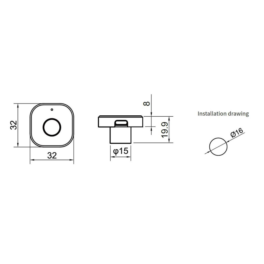 Мебельный биометрический замок SEVEN LOCK F-08