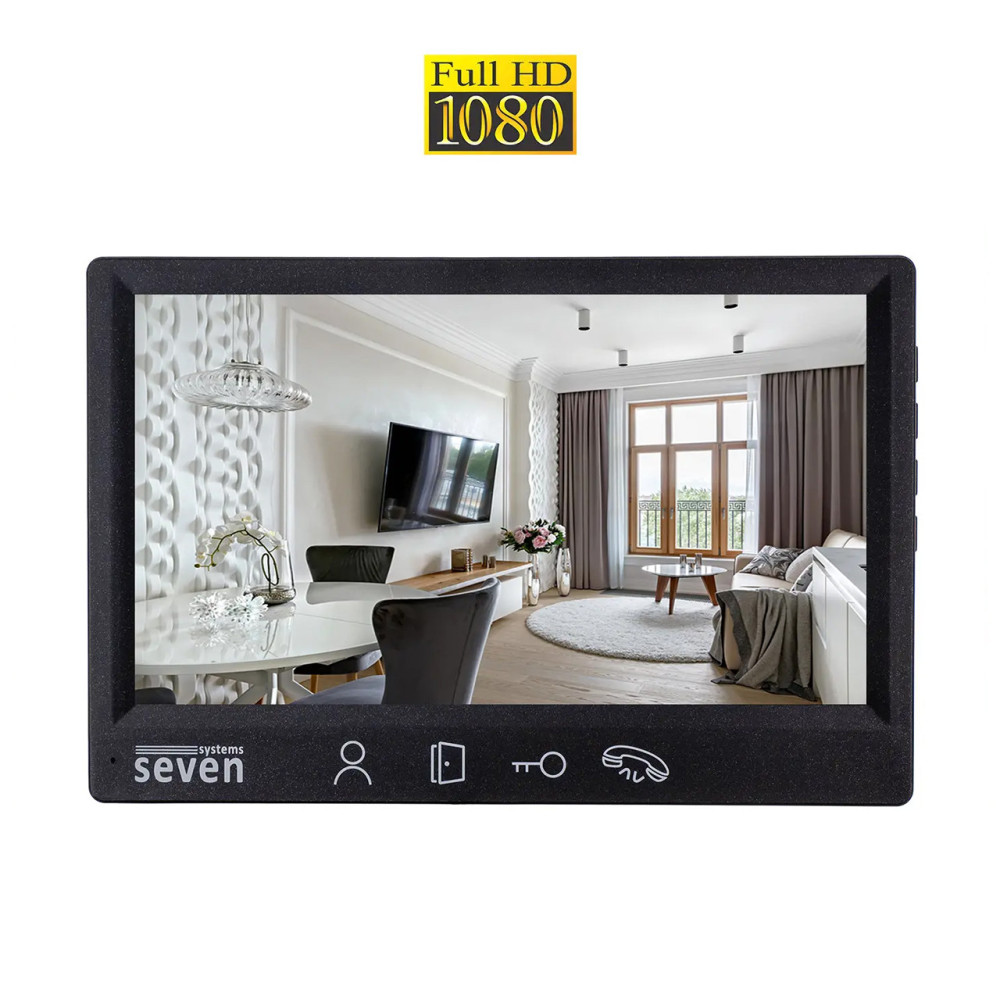 Видеодомофон 7 дюймов SEVEN DP–7571 FHD black