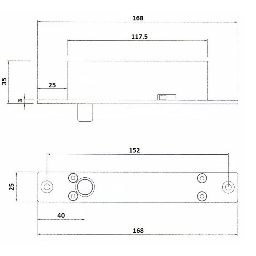 Замок электроригельный SEVEN BL-728T