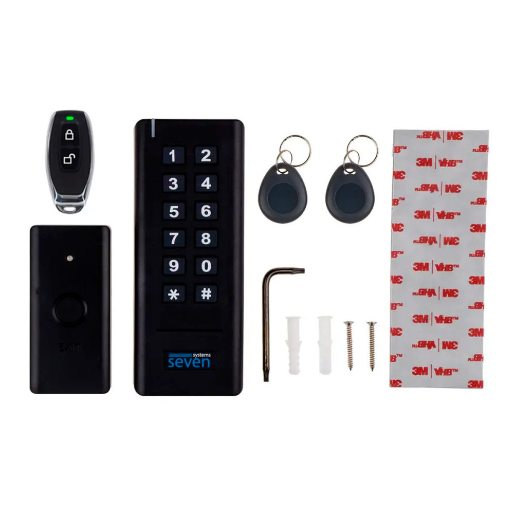 Беспроводной комплект контроля доступа SEVEN LOCK SL-7708 black