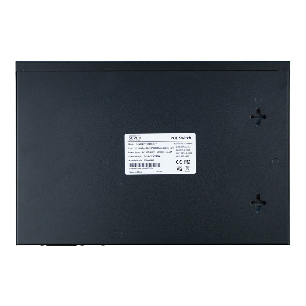 PoE коммутатор 16 портов SEVEN P-73216G-SFP (POE: 16, UP: 2G+1SFP)