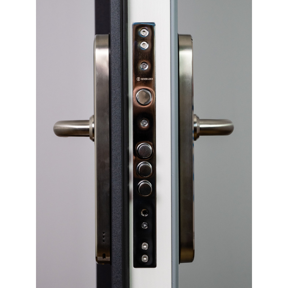 Умный дверной биометрический замок SEVEN LOCK SL-7768BF silver