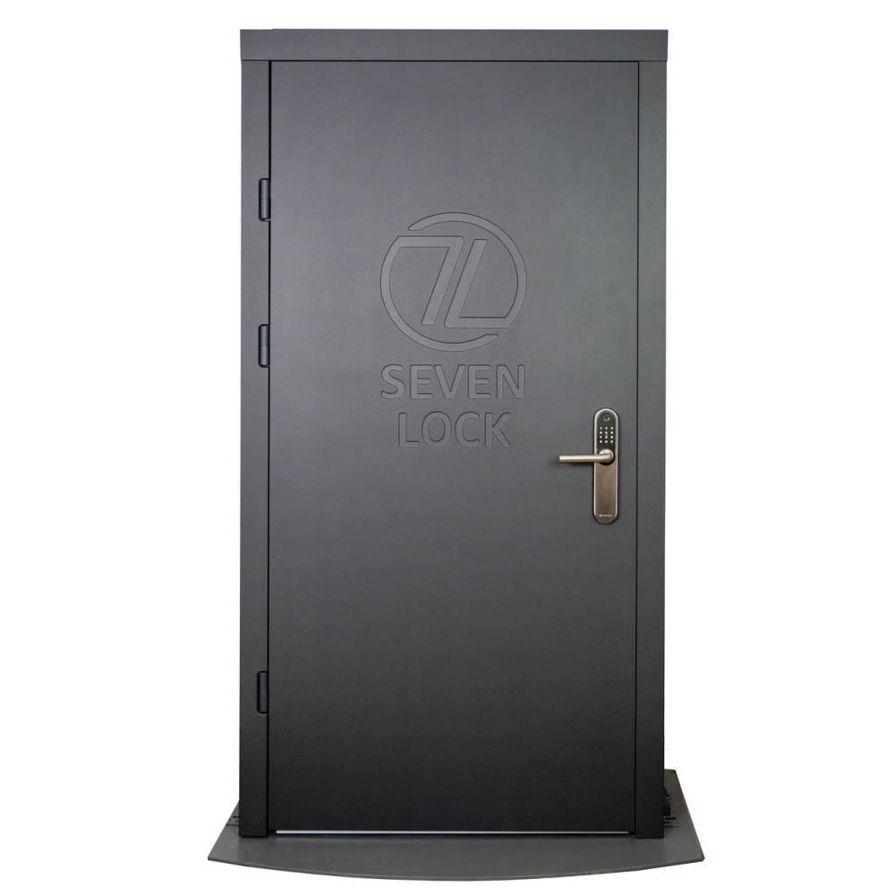 Умный дверной биометрический замок SEVEN LOCK SL-7768BF silver