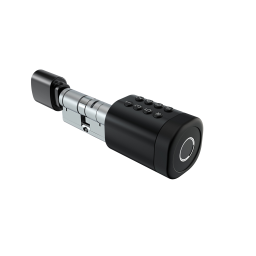 Умный дверной биометрический замок (цилиндр) SEVEN LOCK SL-7774BF black (35-90 мм)
