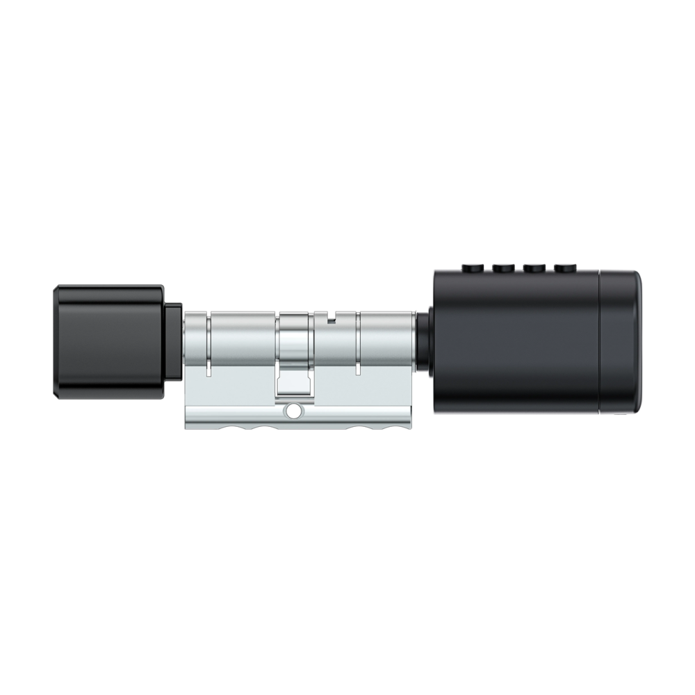 Умный дверной биометрический замок (цилиндр) SEVEN LOCK SL-7774BF black (35-90 мм)
