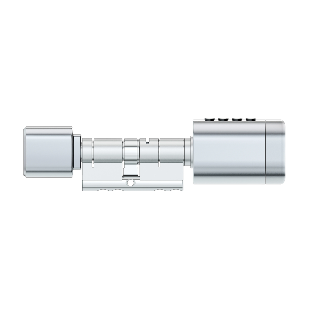 Умный дверной биометрический замок (цилиндр) SEVEN LOCK SL-7774BF silver (35-90 мм)