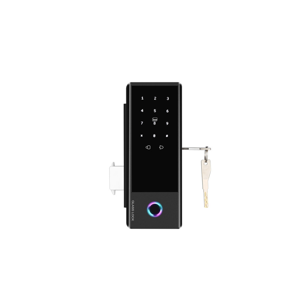 Умный биометрический замок на стеклянные двери SEVEN LOCK SL-7776BF black