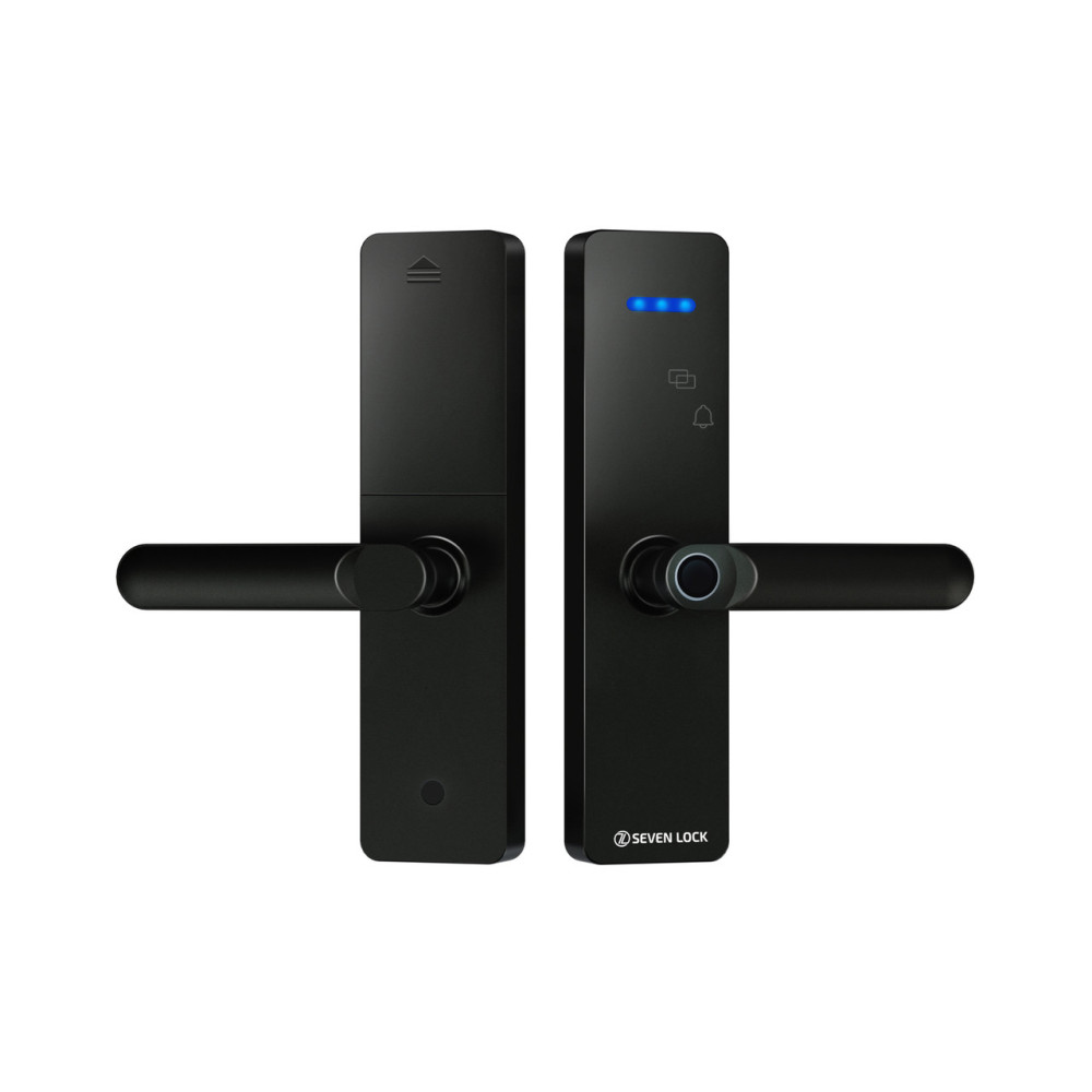 Умный дверной биометрический замок SEVEN LOCK SL-7740BF black