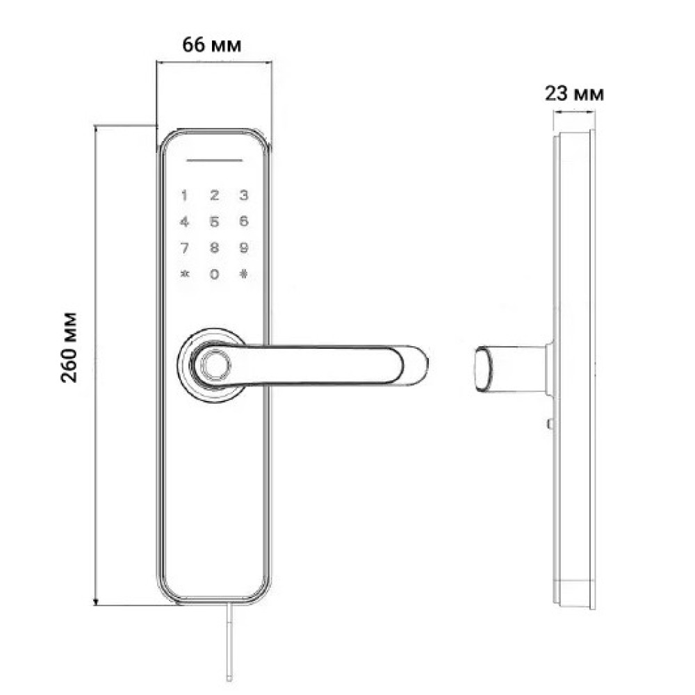 Умный дверной биометрический замок SEVEN LOCK SL-7740BF black
