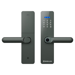 Умный дверной биометрический замок SEVEN LOCK SL-7740BF grey
