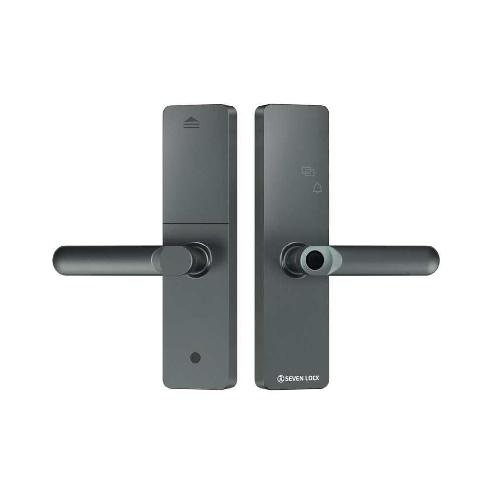 Умный дверной биометрический замок SEVEN LOCK SL-7740BF grey