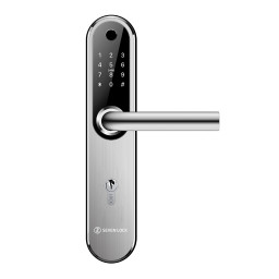 Умный дверной биометрический замок SEVEN LOCK SL-7768BF (85мм) silver
