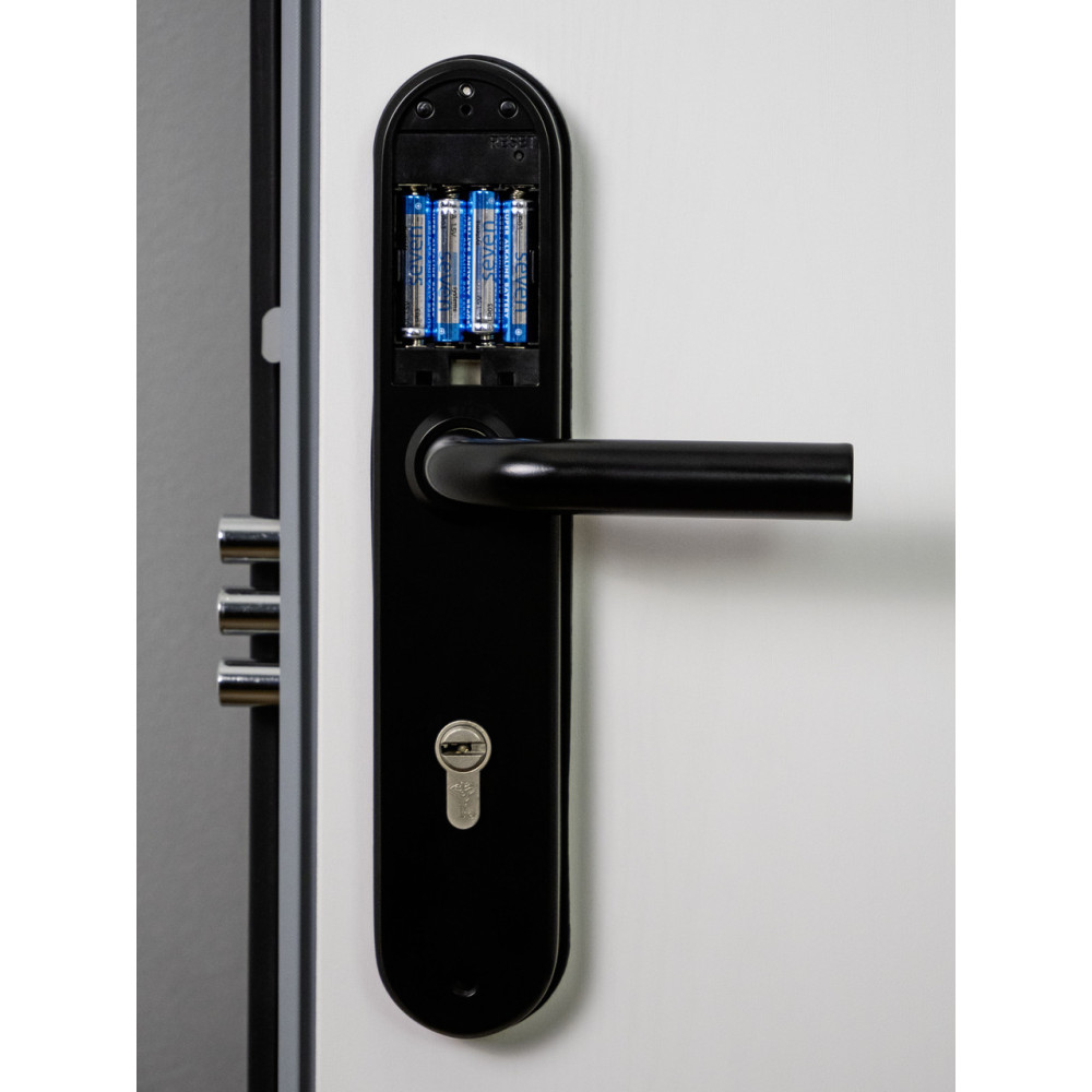 Умный дверной биометрический замок SEVEN LOCK SL-7768BF (85мм) black