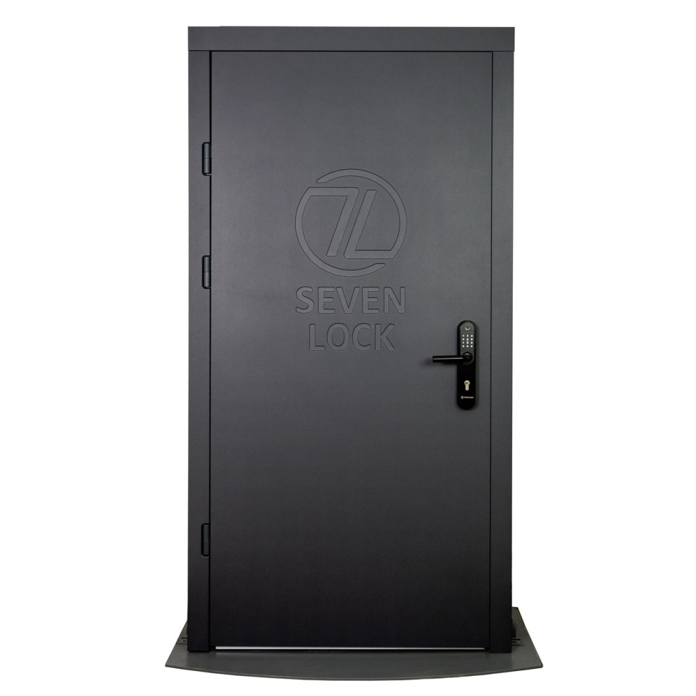 Умный дверной биометрический замок SEVEN LOCK SL-7768BF (85мм) black