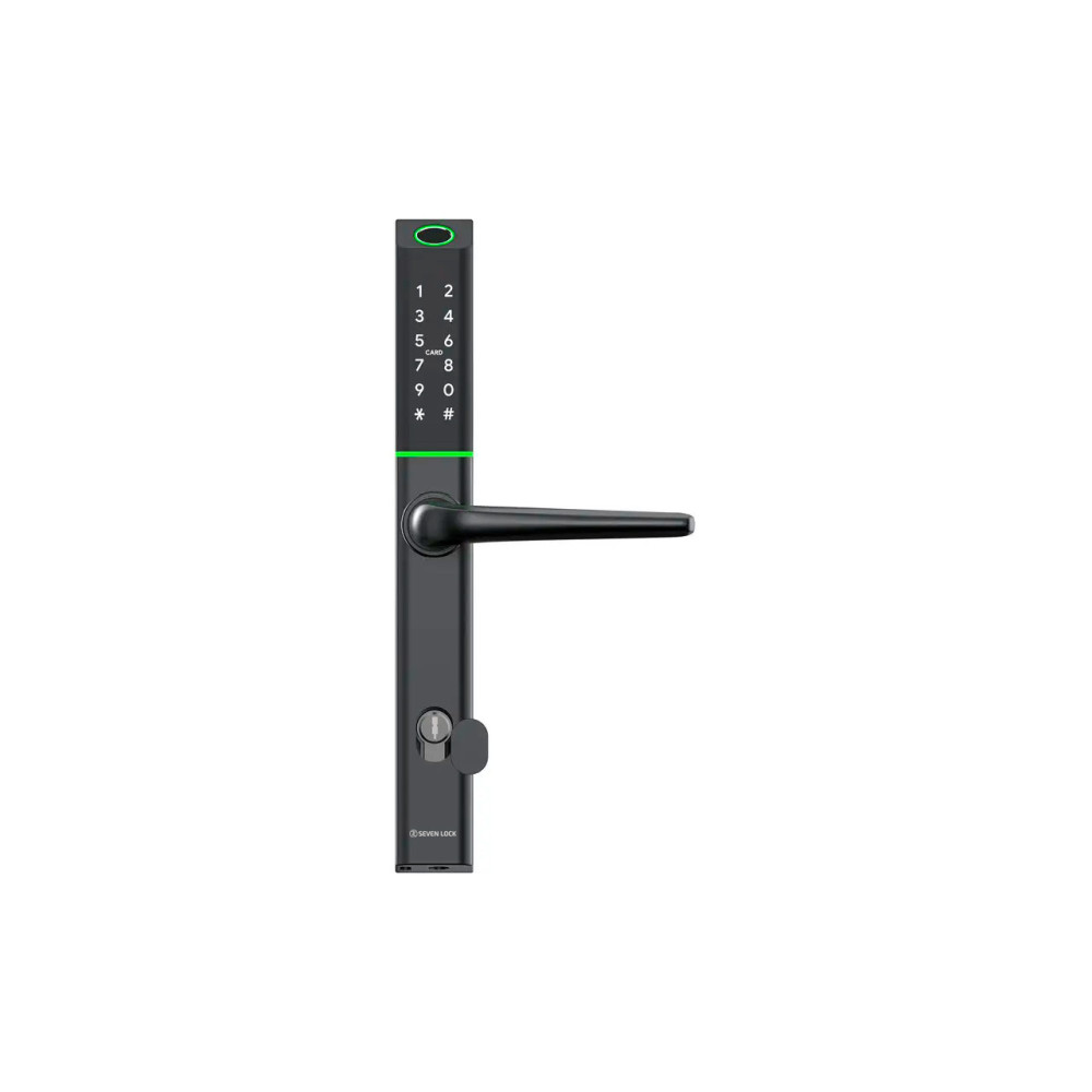 Умный дверной биометрический замок SEVEN LOCK SL-7763BF black