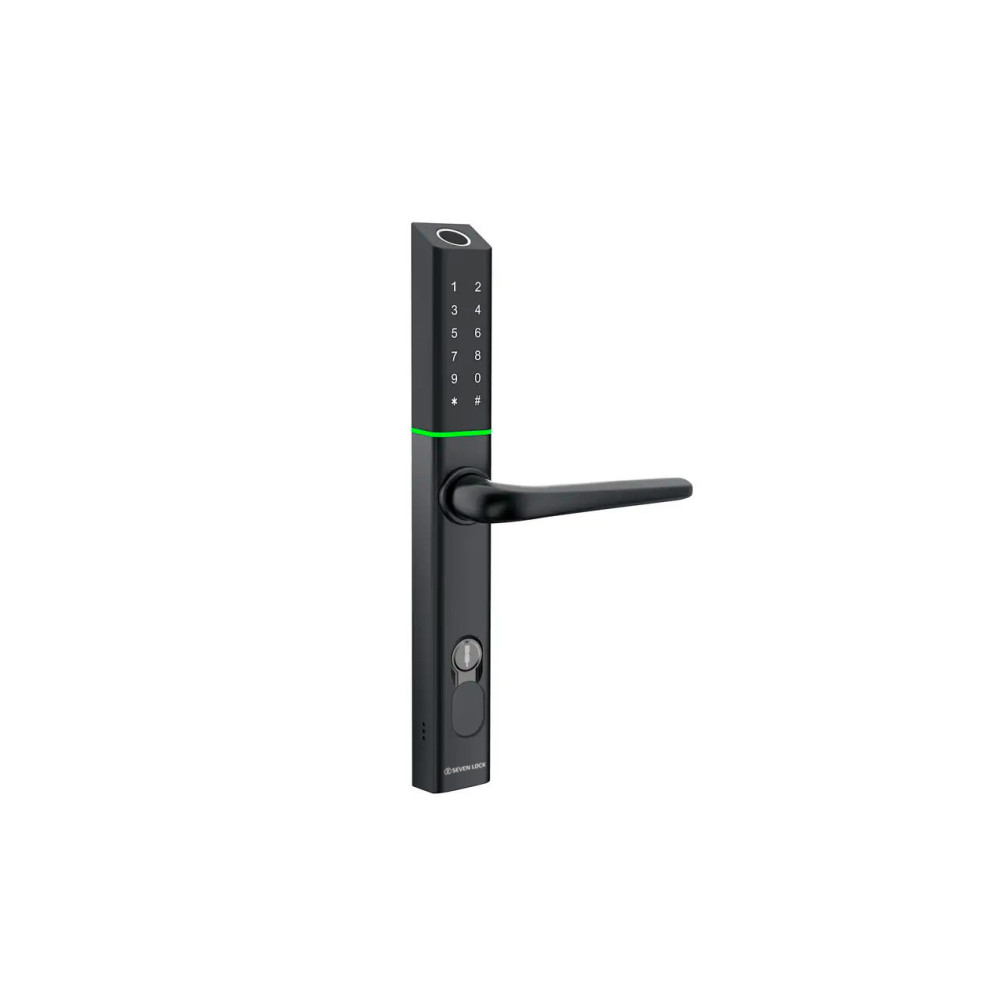 Умный дверной биометрический замок SEVEN LOCK SL-7763BF black