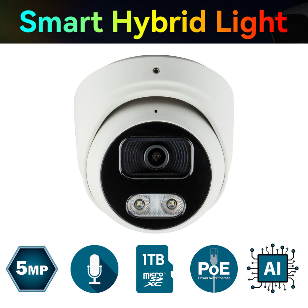 IP-видеокамера 5 Мп SEVEN IP-7215PA-DL white 2,8 мм с умной двойной подсветкой