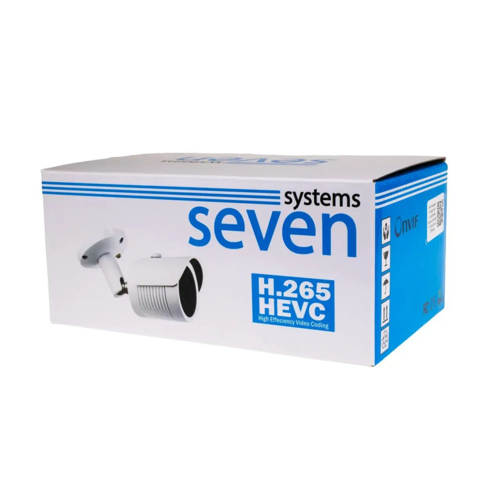 IP-видеокамера 8 Мп SEVEN IP-7228PA-DL white 2,8 мм с умной двойной подсветкой