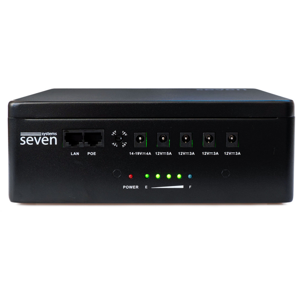 ИБП SEVEN UPS-7960 black 60W LiFePO4 с регулировкой выходного напряжения