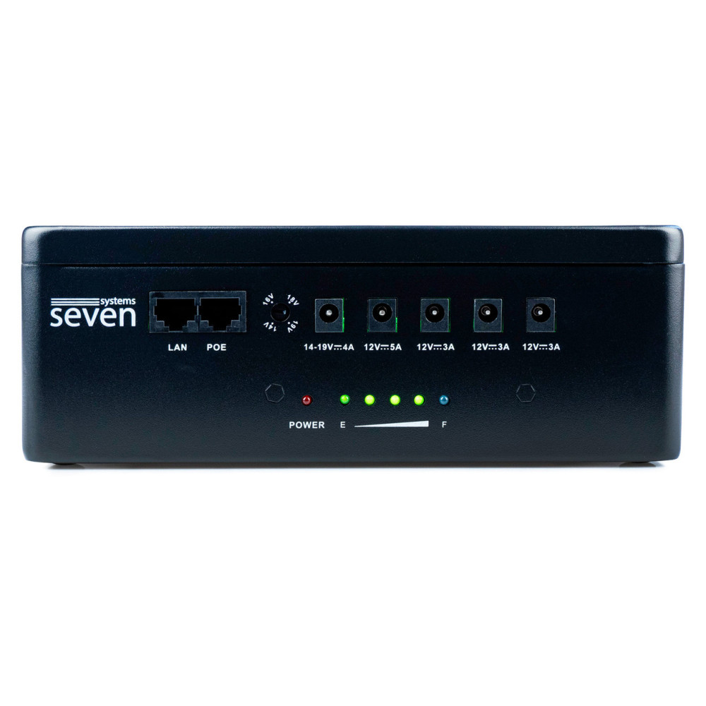 ИБП SEVEN UPS-7960 black 60W LiFePO4 с регулировкой выходного напряжения